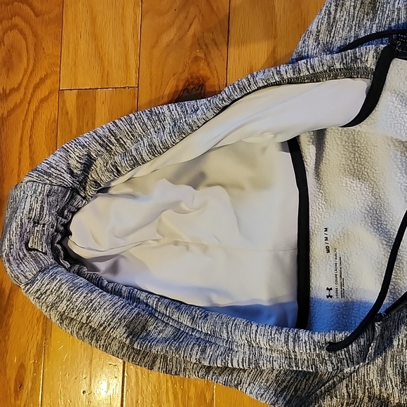 Under Armour medium gray/black striped zip up hoodie - Picture 8 of 15